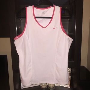 EUC Nike white & pink workout tank XXL
